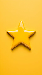 Obraz premium Bright yellow star on a yellow background