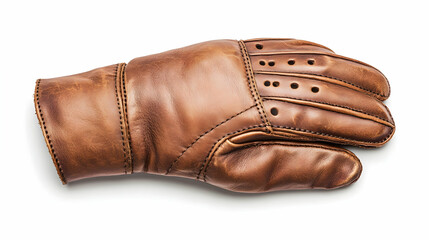 Brown leather motorcycle glove (2)