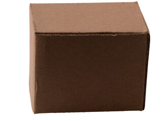 cardboard box isolated on white background.
