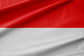 Indonesia National Flag Waving in the Wind