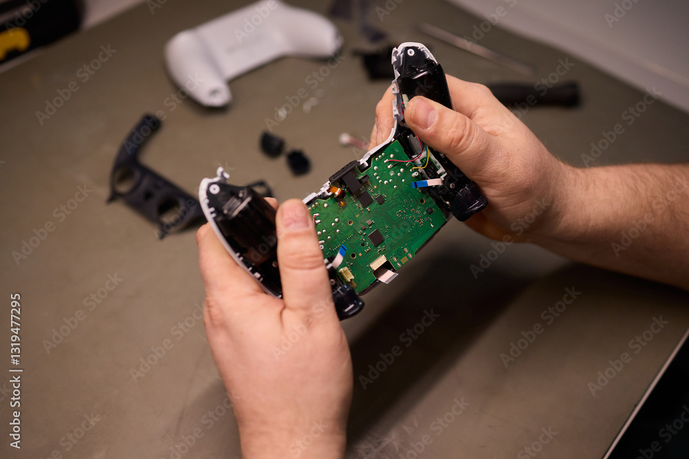 Aufkleber handsome experience with repairing a game controller using various tools and techniques