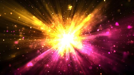 Naklejka premium A bright burst of color and light emanating from the center