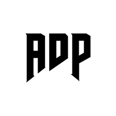 ADP letter logo design for technology company. ADP logo design black and white color combination. ADP logo, ADP vector, ADP design, ADP icon, ADP alphabet. ADP typography logo design.