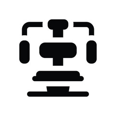 chest press glyph icon. Strong and solid vector icon for websites, mobile interfaces, presentations, and visual branding. High quality and easy to edit.