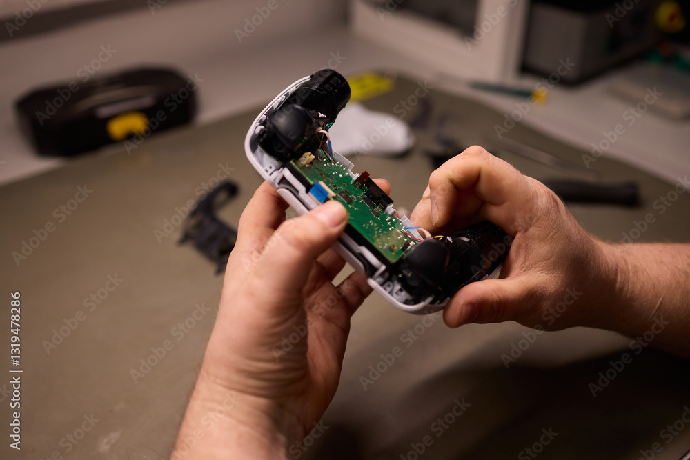 Aufkleber handsome experience with repairing a game controller using various tools and techniques