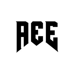 AEE letter logo design for technology company. AEE logo design black and white color combination. AEE logo, AEE vector, AEE design, AEE icon, AEE alphabet. AEE typography logo design.