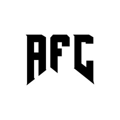 AFC letter logo design for technology company. AFC logo design black and white color combination. AFC logo, AFC vector, AFC design, AFC icon, AFC alphabet. AFC typography logo design.