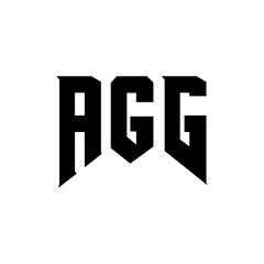 AGG letter logo design for technology company. AGG logo design black and white color combination. AGG logo, AGG vector, AGG design, AGG icon, AGG alphabet. AGG typography logo design.