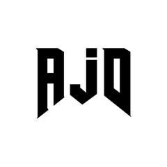 AJD letter logo design for technology company. AJD logo design black and white color combination. AJD logo, AJD vector, AJD design, AJD icon, AJD alphabet. AJD typography logo design.