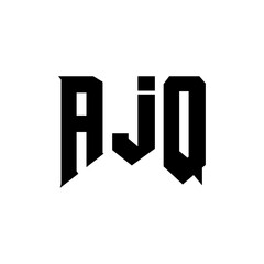 AJQ letter logo design for technology company. AJQ logo design black and white color combination. AJQ logo, AJQ vector, AJQ design, AJQ icon, AJQ alphabet. AJQ typography logo design.