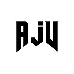 AJV letter logo design for technology company. AJV logo design black and white color combination. AJV logo, AJV vector, AJV design, AJV icon, AJV alphabet. AJV typography logo design.
