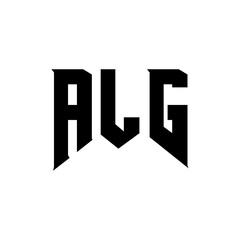 ALG letter logo design for technology company. ALG logo design black and white color combination. ALG logo, ALG vector, ALG design, ALG icon, ALG alphabet. ALG typography logo design.