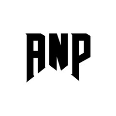 ANP letter logo design for technology company. ANP logo design black and white color combination. ANP logo, ANP vector, ANP design, ANP icon, ANP alphabet. ANP typography logo design.