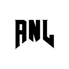 ANL letter logo design for technology company. ANL logo design black and white color combination. ANL logo, ANL vector, ANL design, ANL icon, ANL alphabet. ANL typography logo design.