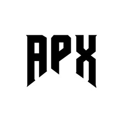 APX letter logo design for technology company. APX logo design black and white color combination. APX logo, APX vector, APX design, APX icon, APX alphabet. APX typography logo design.