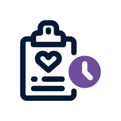 medical history dual tone icon. Sleek and modern vector icon for websites, mobile apps, marketing materials, and corporate design. Fully scalable and ready to use.