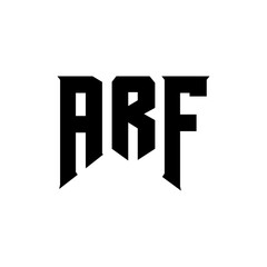 ARF letter logo design for technology company. ARF logo design black and white color combination. ARF logo, ARF vector, ARF design, ARF icon, ARF alphabet. ARF typography logo design.