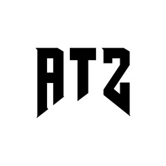 ATZ letter logo design for technology company. ATZ logo design black and white color combination. ATZ logo, ATZ vector, ATZ design, ATZ icon, ATZ alphabet. ATZ typography logo design.