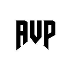AVP letter logo design for technology company. AVP logo design black and white color combination. AVP logo, AVP vector, AVP design, AVP icon, AVP alphabet. AVP typography logo design.