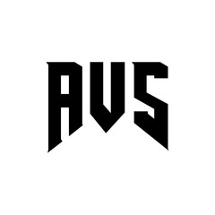 AVS letter logo design for technology company. AVS logo design black and white color combination. AVS logo, AVS vector, AVS design, AVS icon, AVS alphabet. AVS typography logo design.