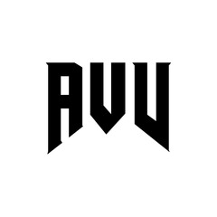 AVV letter logo design for technology company. AVV logo design black and white color combination. AVV logo, AVV vector, AVV design, AVV icon, AVV alphabet. AVV typography logo design.