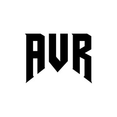 AVR letter logo design for technology company. AVR logo design black and white color combination. AVR logo, AVR vector, AVR design, AVR icon, AVR alphabet. AVR typography logo design.