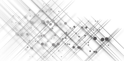 Science technology futuristic concept abstract background. Technology abstract white digital background of connected dot with black stock lines. abstract architectural background