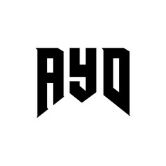 AYD letter logo design for technology company. AYD logo design black and white color combination. AYD logo, AYD vector, AYD design, AYD icon, AYD alphabet. AYD typography logo design.