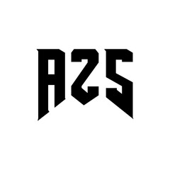 AZS letter logo design for technology company. AZS logo design black and white color combination. AZS logo, AZS vector, AZS design, AZS icon, AZS alphabet. AZS typography logo design.