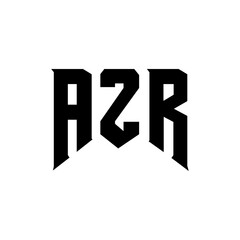 AZR letter logo design for technology company. AZR logo design black and white color combination. AZR logo, AZR vector, AZR design, AZR icon, AZR alphabet. AZR typography logo design.
