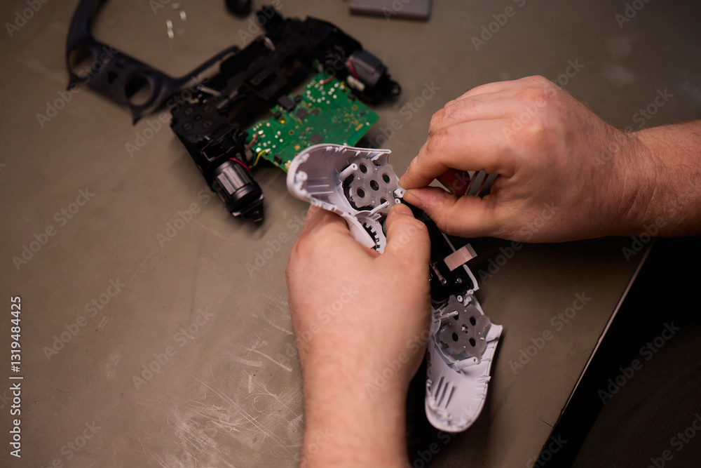 Aufkleber handsome experience with repairing a game controller using various tools and techniques