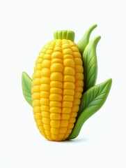 corn toy isolated on white background