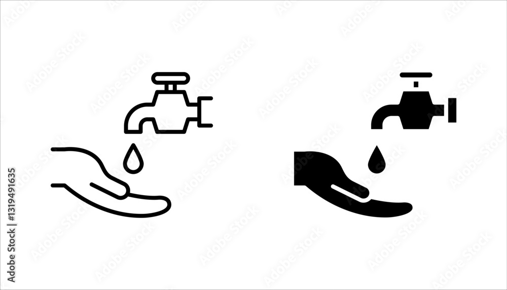 Poster ablution line icon set. web symbol for web and apps. vector illustration on white background