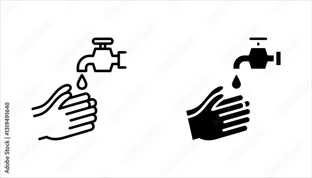 Poster ablution line icon set. web symbol for web and apps. vector illustration on white background