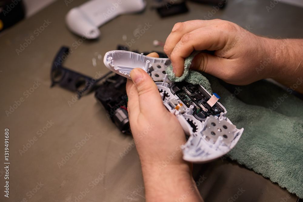 Aufkleber handsome experience with repairing a game controller using various tools and techniques