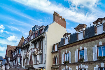 Obraz premium Cabourg, typical city in normandy, traditional houses 