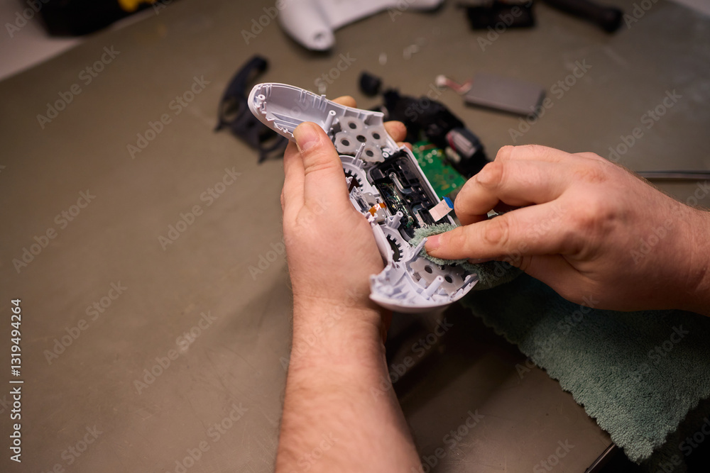 Aufkleber handsome experience with repairing a game controller using various tools and techniques