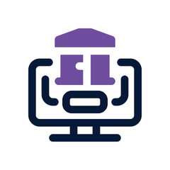 online banking dual tone icon. Sleek and modern vector icon for websites, mobile apps, marketing materials, and corporate design. Fully scalable and ready to use.