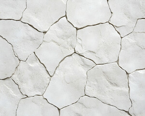 Obraz premium Cracked white stone wall texture (1)