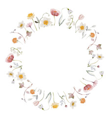 Elegant Spring Greeting Card with Floral Frame