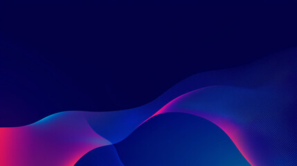 Mysterious dark blue gradient red abstract waves