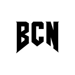 BCN letter logo design for technology company. BCN logo design black and white color combination. BCN logo, BCN vector, BCN design, BCN icon, BCN alphabet. BCN typography logo design.