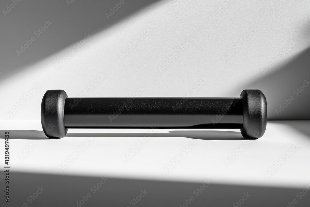 Poster elegant fitness roller positioned on a flat surface in minimalist style highlighting clean design wi