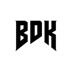 BDK letter logo design for technology company. BDK logo design black and white color combination. BDK logo, BDK vector, BDK design, BDK icon, BDK alphabet. BDK typography logo design.