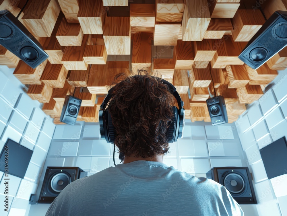 Poster engineer isolates sound sources in noisy room using blind source separation techniques soft overhead