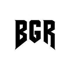 BGR letter logo design for technology company. BGR logo design black and white color combination. BGR logo, BGR vector, BGR design, BGR icon, BGR alphabet. BGR typography logo design.