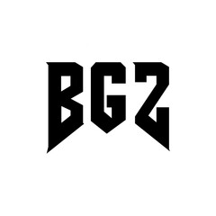 BGZ letter logo design for technology company. BGZ logo design black and white color combination. BGZ logo, BGZ vector, BGZ design, BGZ icon, BGZ alphabet. BGZ typography logo design.