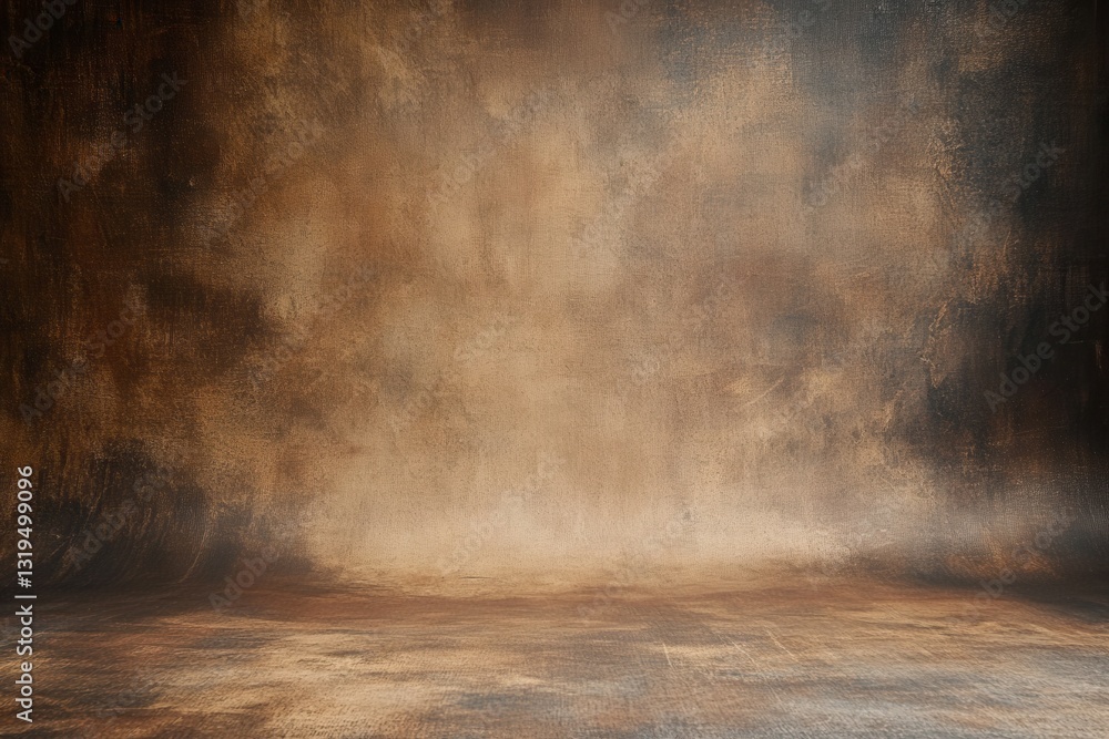 Poster abstract studio background with a blend of earthy tones and a softly blurred depth of field