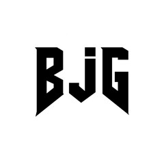 BJG letter logo design for technology company. BJG logo design black and white color combination. BJG logo, BJG vector, BJG design, BJG icon, BJG alphabet. BJG typography logo design.
