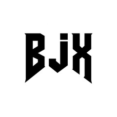 BJX letter logo design for technology company. BJX logo design black and white color combination. BJX logo, BJX vector, BJX design, BJX icon, BJX alphabet. BJX typography logo design.